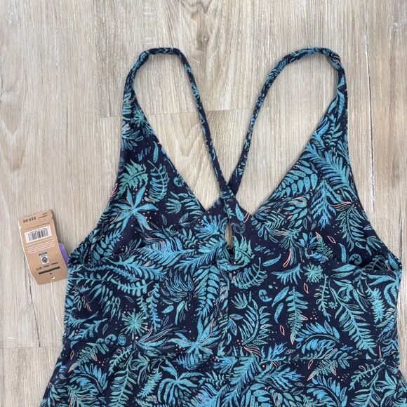Patagonia Dress Womens Size Medium A Forest Navy Jersey Dress Cross Back NWT - Picture 5 of 8